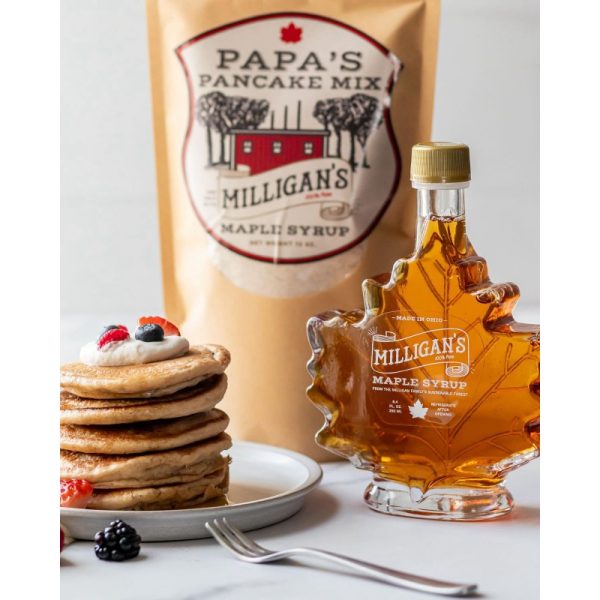 Milligans Maple Syrup Leaf Bottle 8.4oz